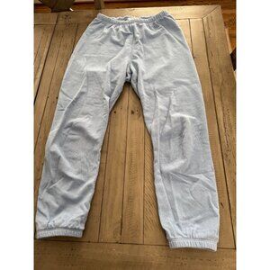 perfectwhitetee french terry cotton jogger sweatpants blue size small